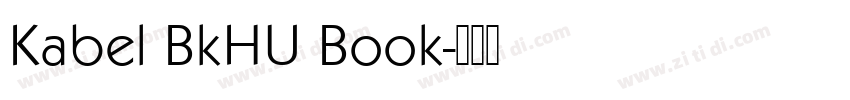 Kabel BkHU Book字体转换